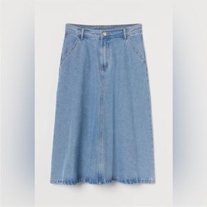 H&M midi denim skirt